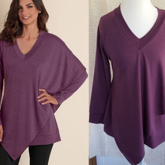 Soft Surroundings Petite Madeline Draping Tunic - Picture 1 of 8